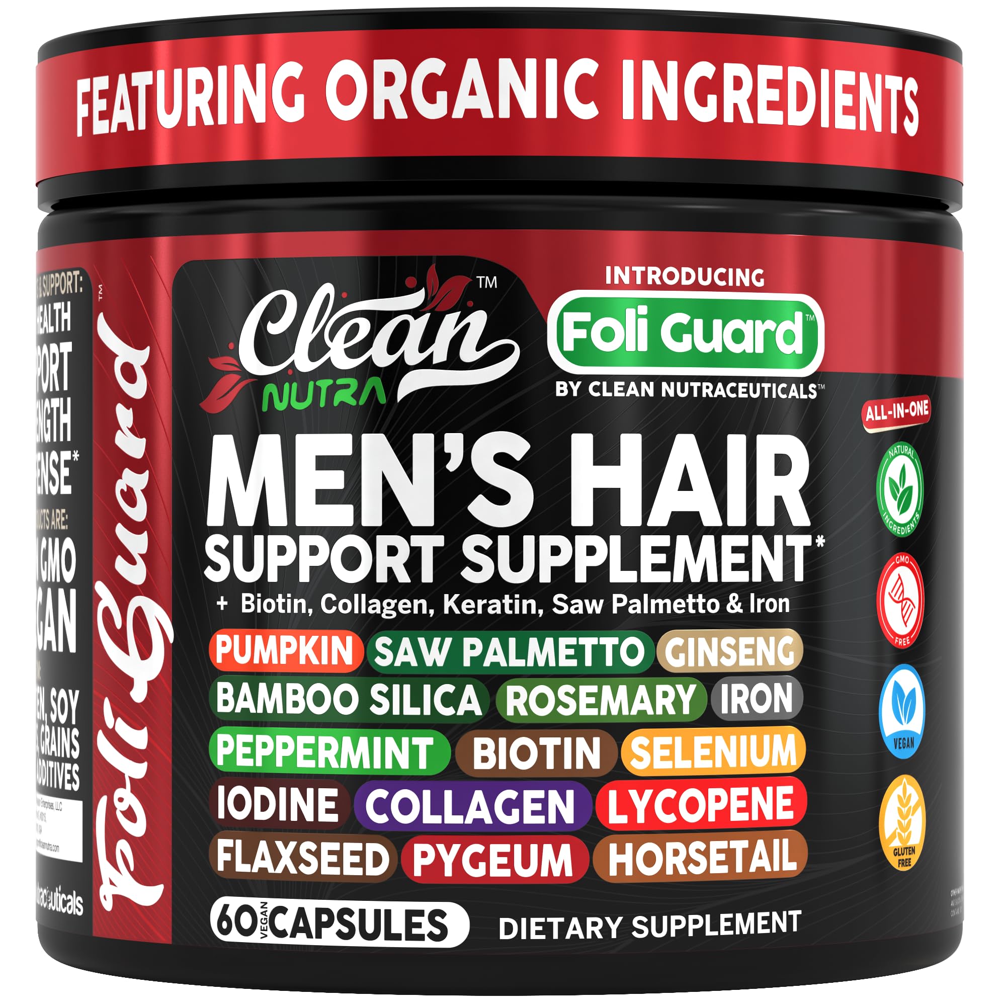 Hair growth supplement for men with biotin and collagen