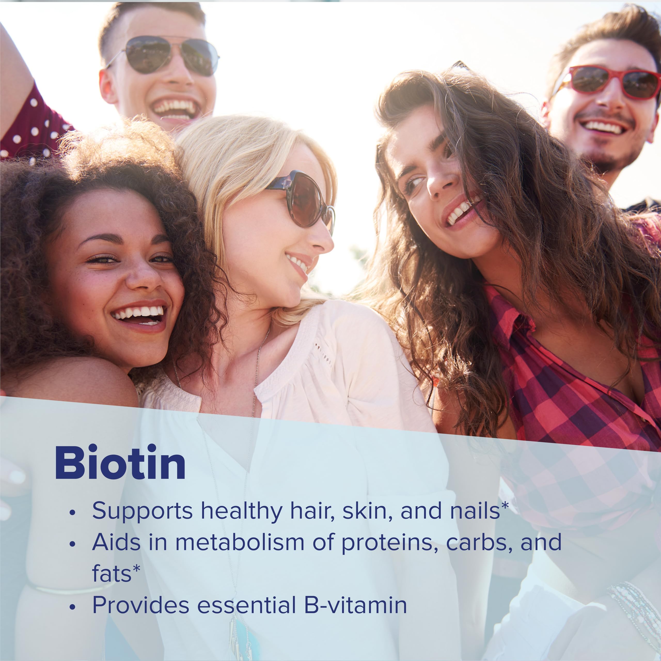 Illustration of hair health benefits from biotin