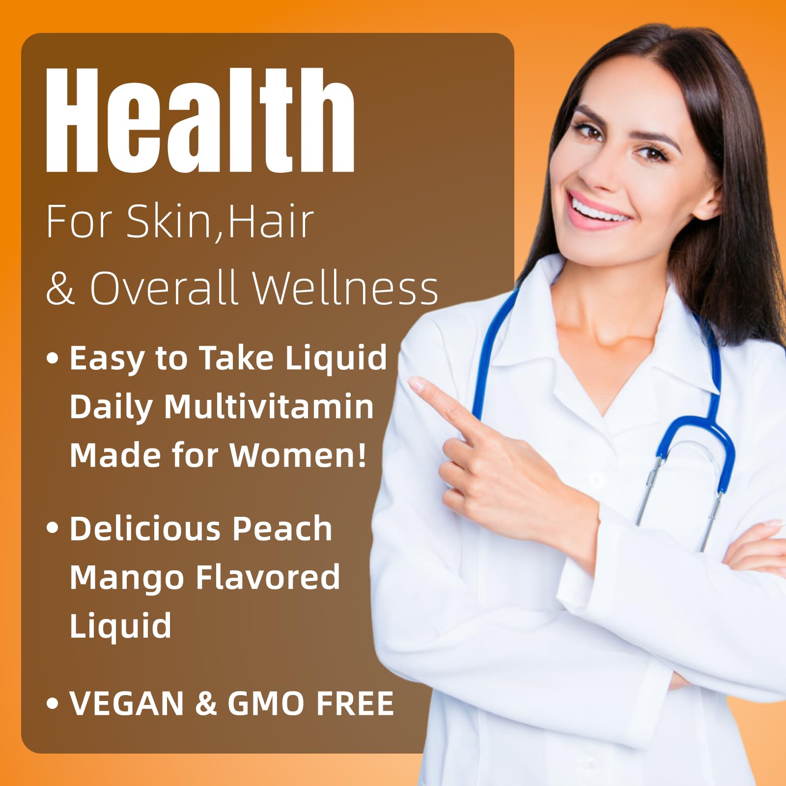 Hair thickness and skin elasticity improvement visual