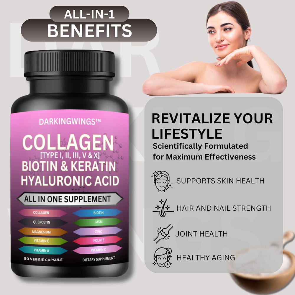 Hair, skin and nails collagen capsule supplement