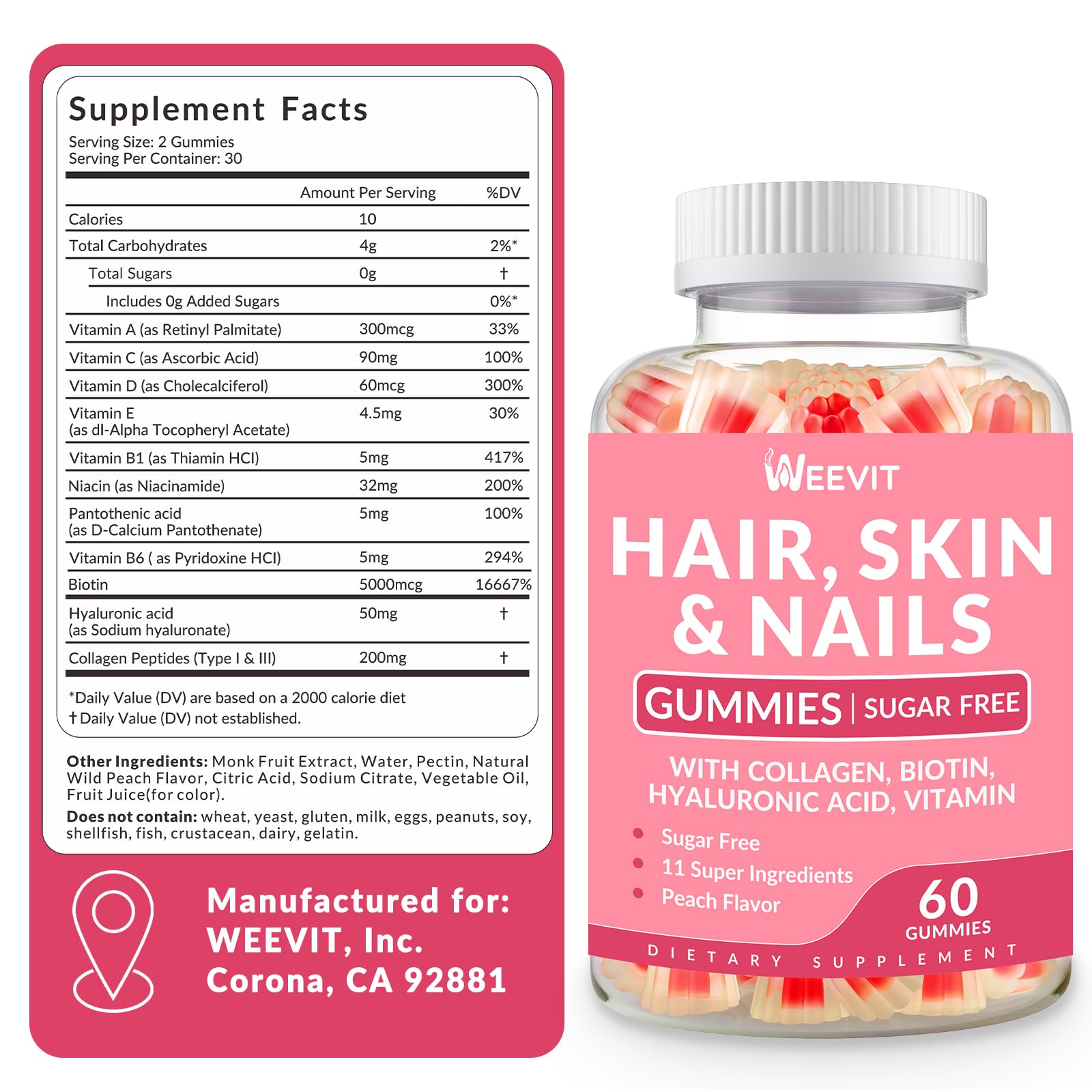 Lifestyle shot of a man and a woman taking Hair Skin and Nails Gummies