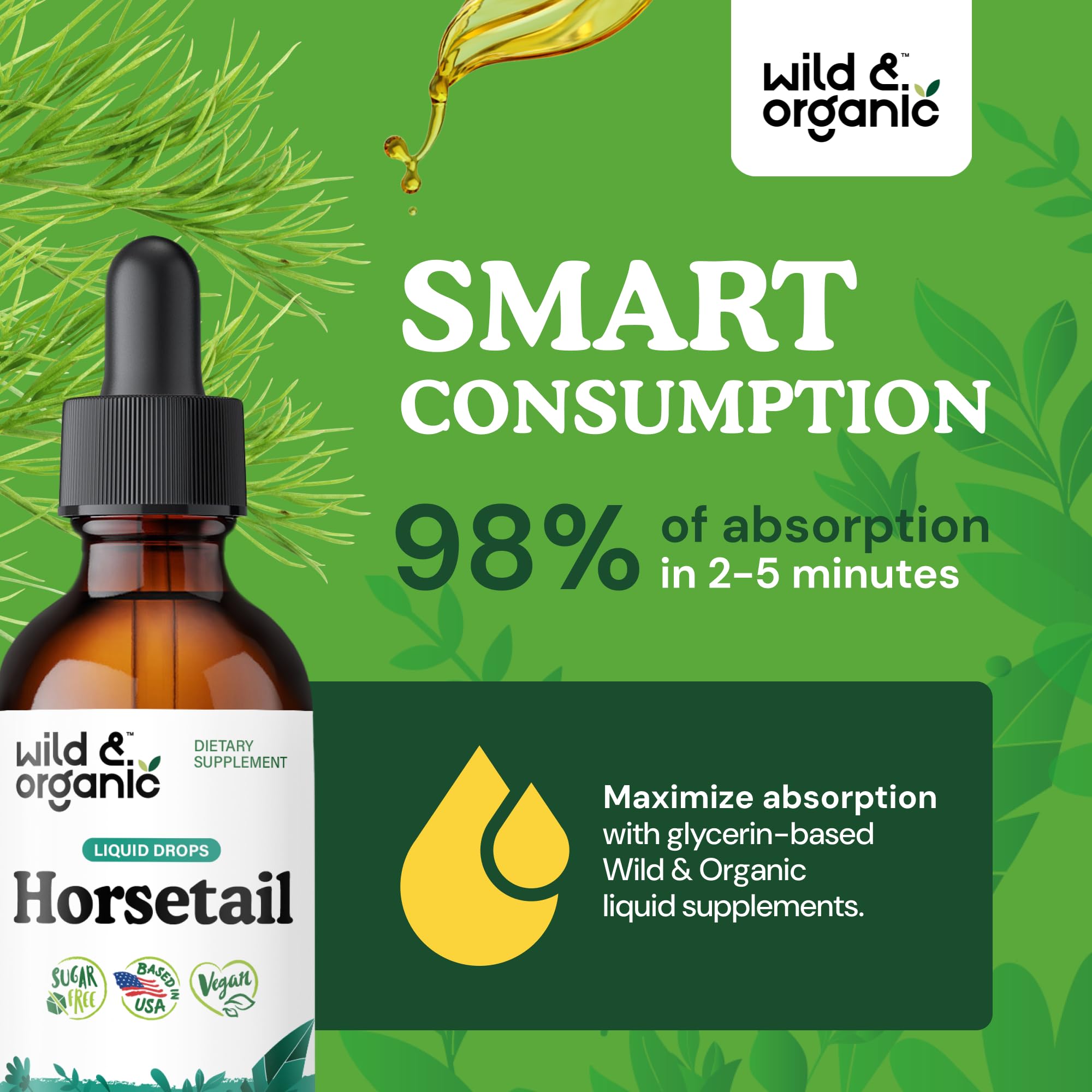 Packaging showing hair, skin, and nails benefits