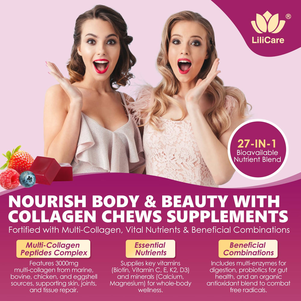 Hair, skin and nails support from collagen chews