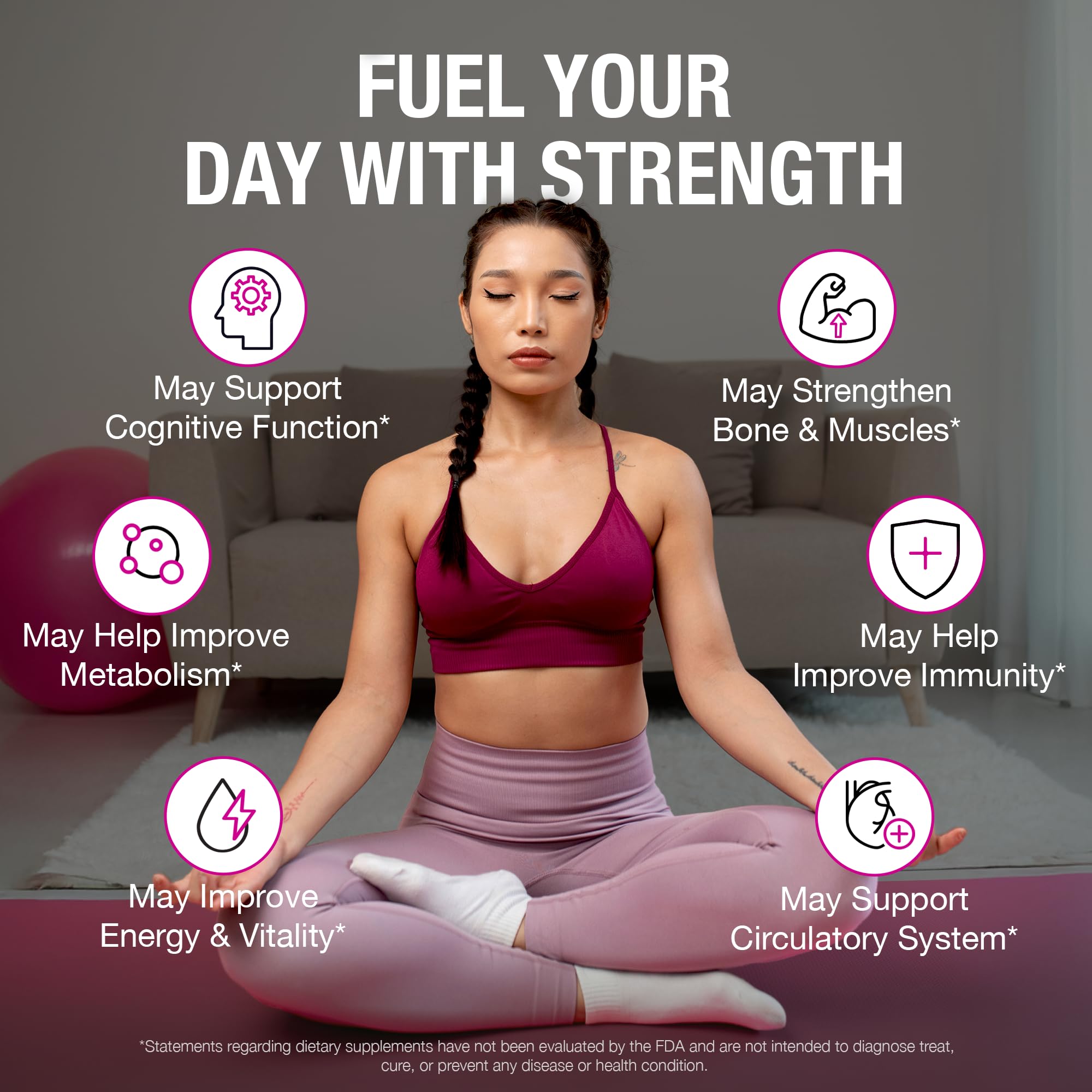 Close-up of vitamins supporting hair, skin, and nails