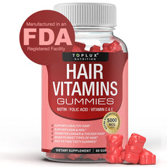 Hair Vitamin Gummies bottle for Women and Men - 60 count