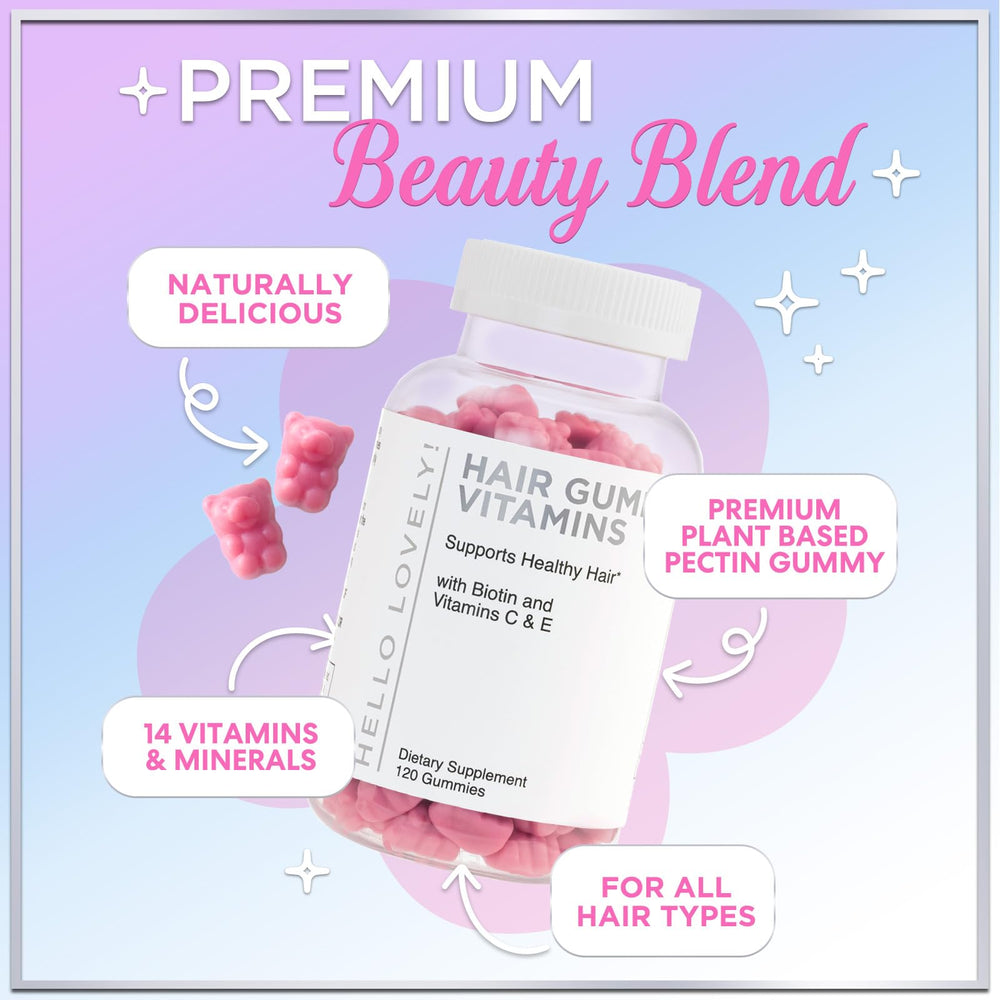 Front view of Hair Vitamins Gummies packaging