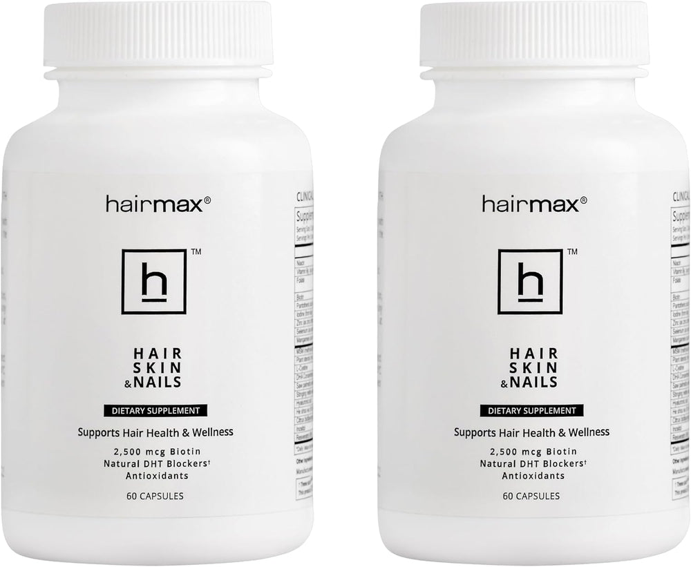 Hairmax bottle front view with product label