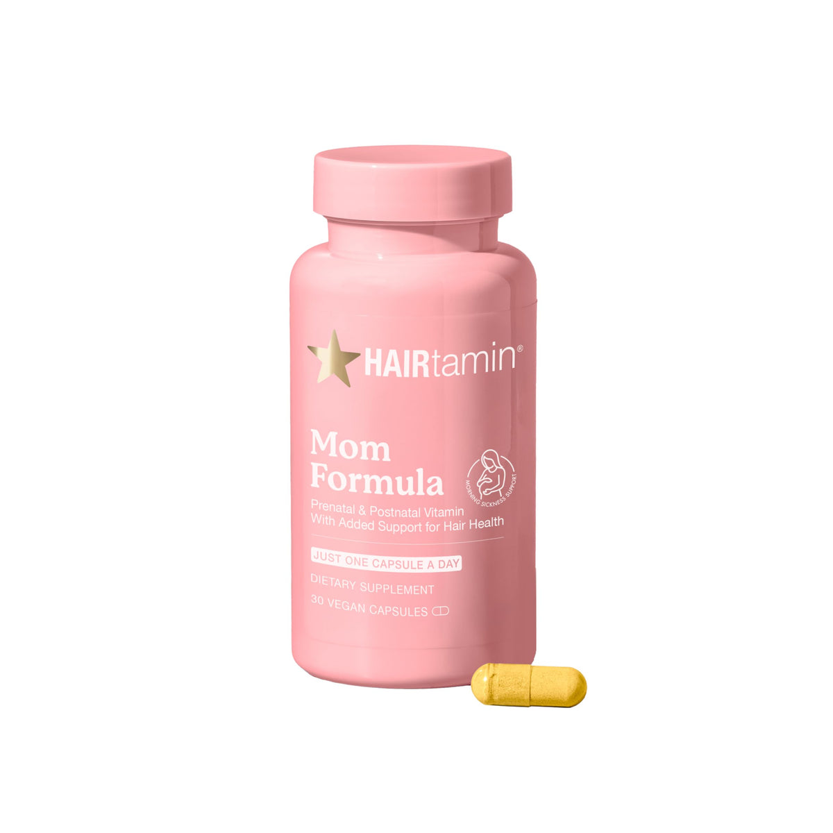 HAIRtamin MOM vegan prenatal & postnatal bottle front