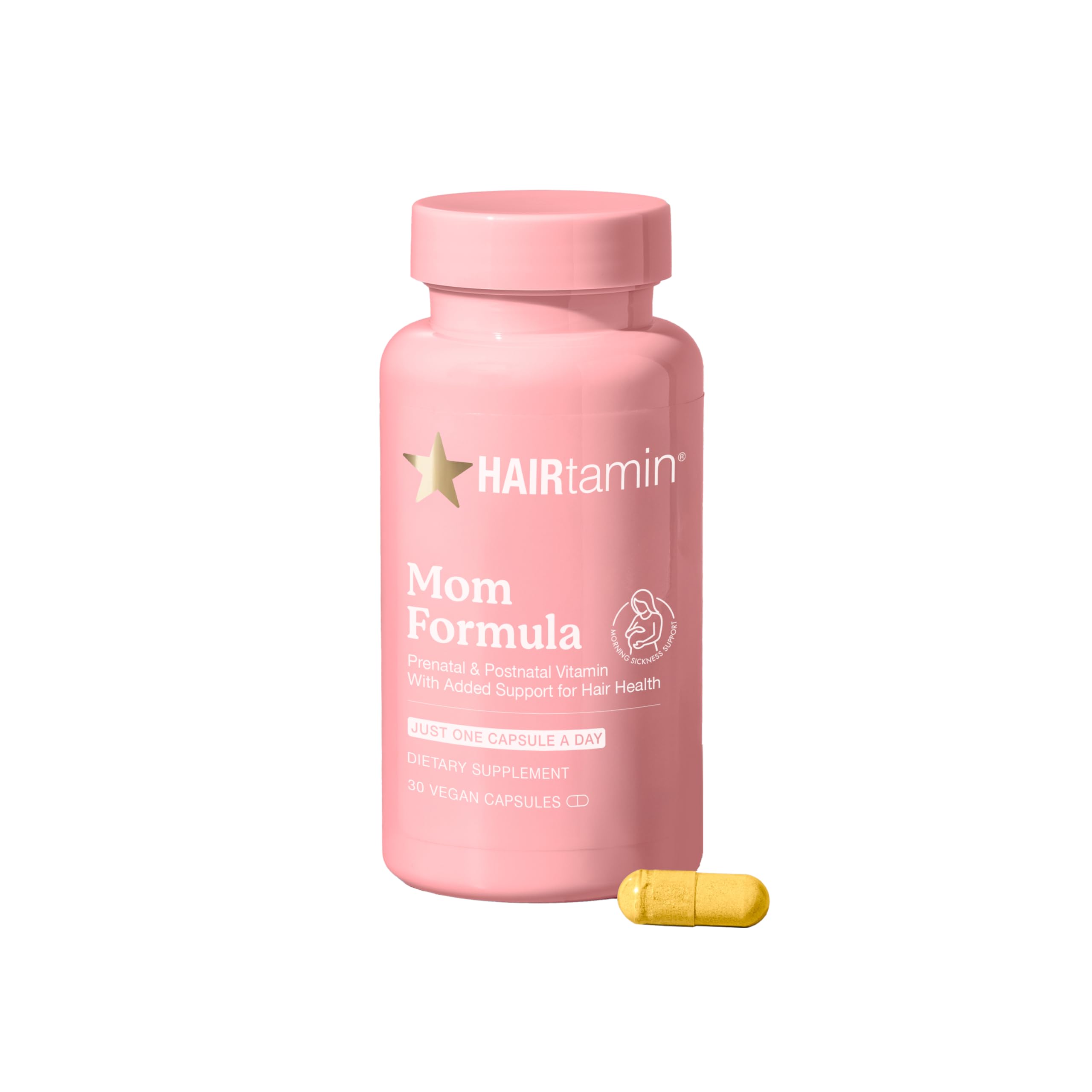 HAIRtamin MOM prenatal and postnatal hair vitamin bottle