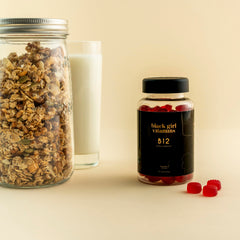 Halal-certified and gluten-free B12 gummies packaging