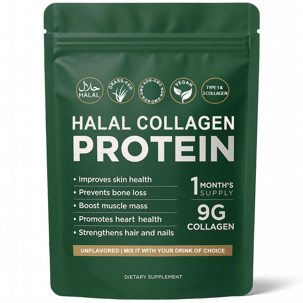 Halal Collagen Protein Powder container front view