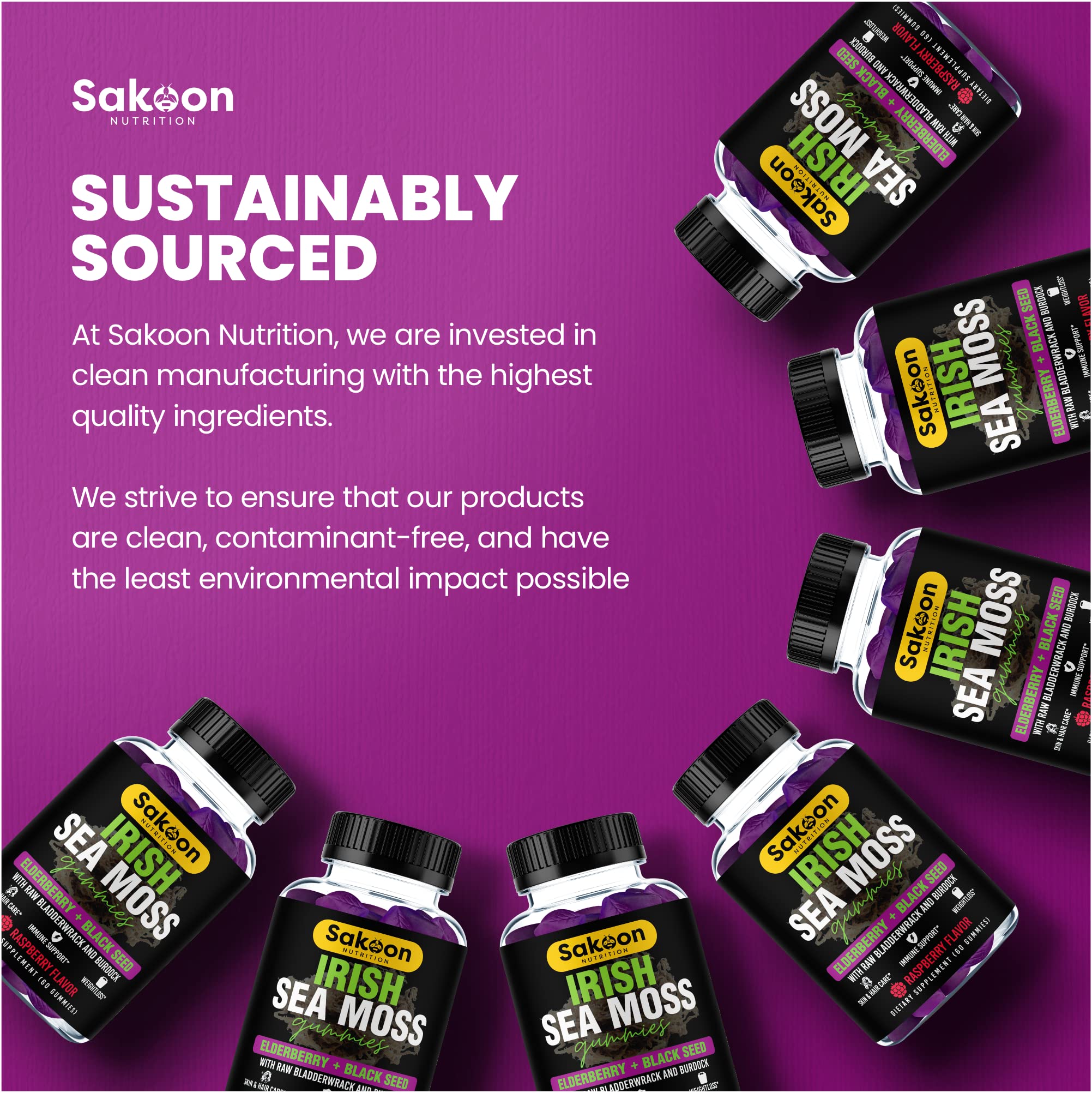 Halal-certified, non-GMO, cruelty-free gummies label