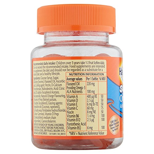Back packaging with dosage and ingredients information