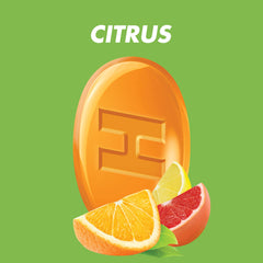 Two-drop serving size graphic for vitamin C drops