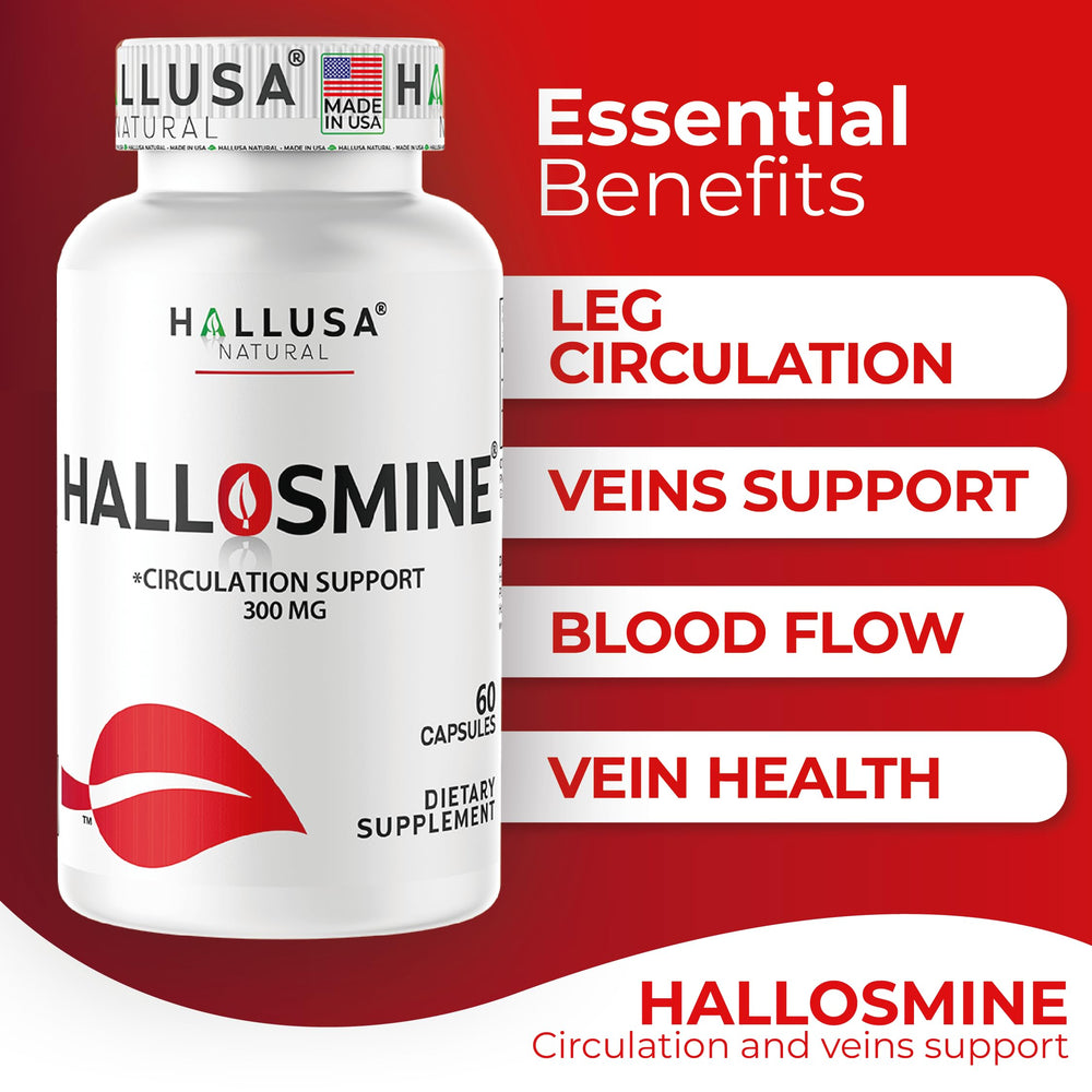 60-capsule pack of Hallusa Diosmin Circulation