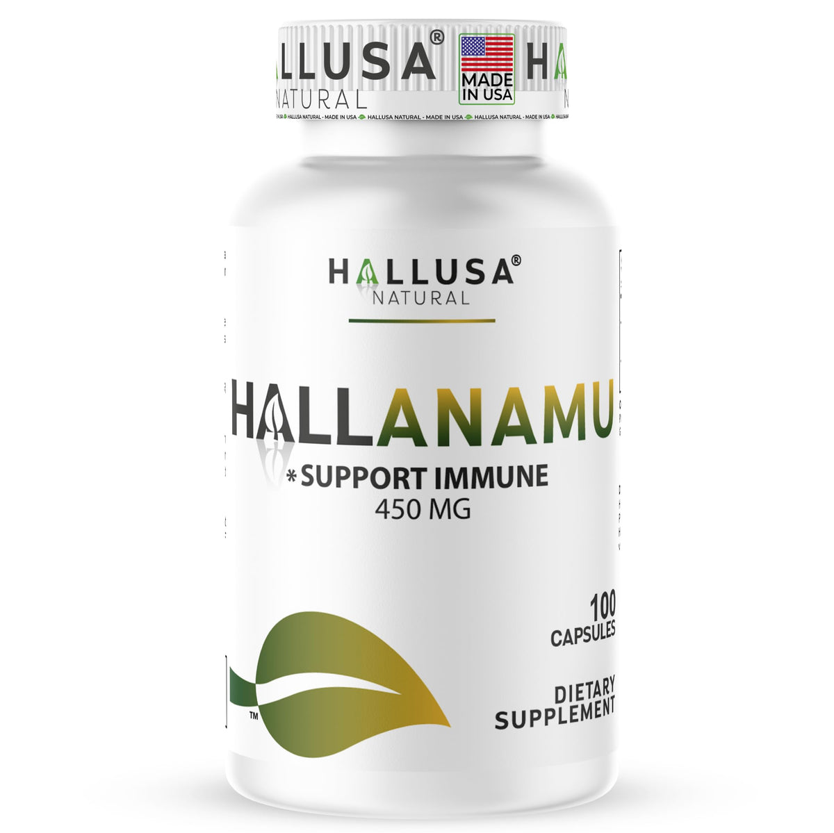 Hallusa Natural Anamu Root 450 mg bottle – front view