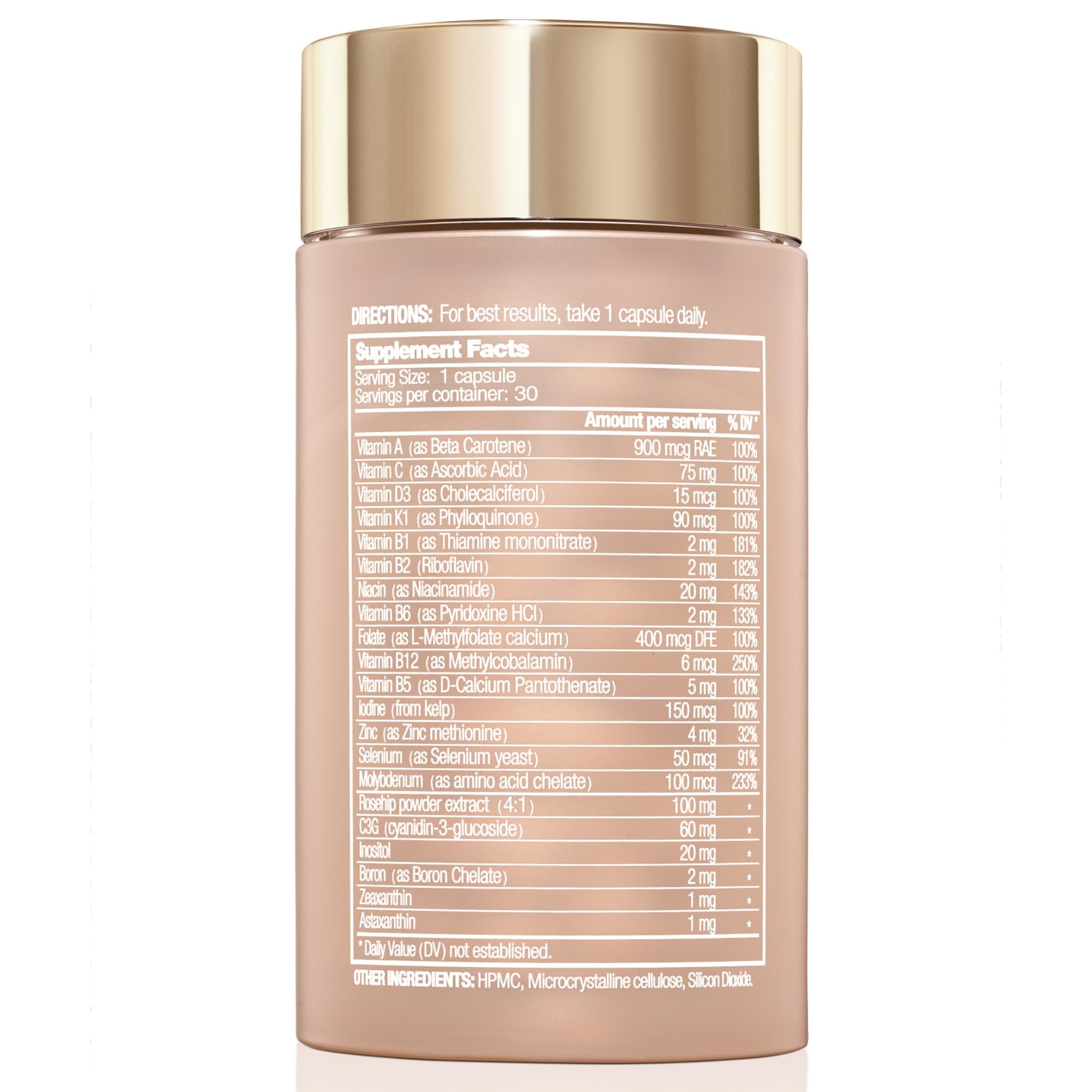 Her Daily Multi ingredients label