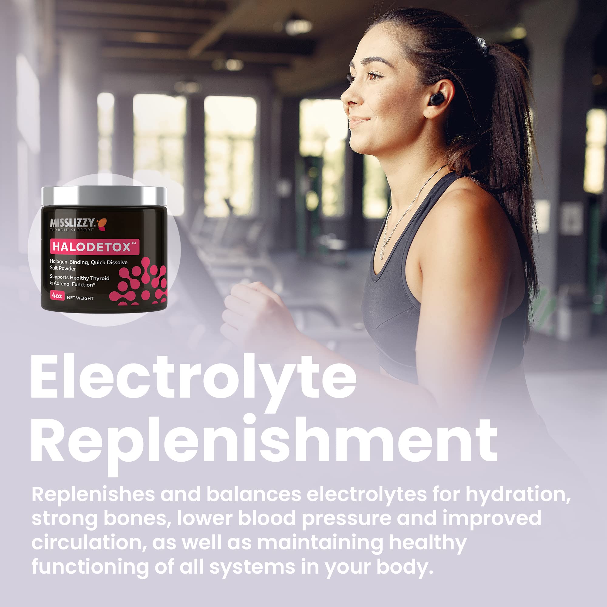 HaloDetox product lineup with 4oz bottle and minerals