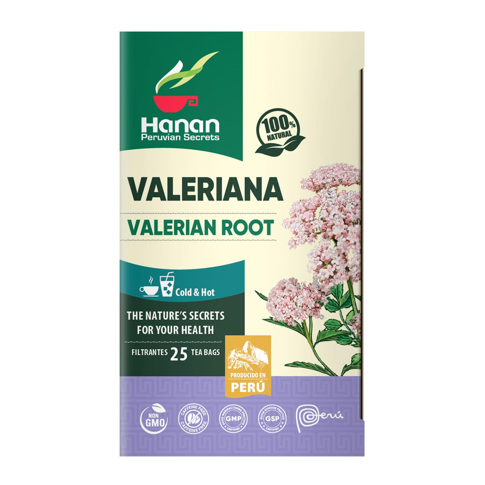 Front label of Hanan Valeriana Tea