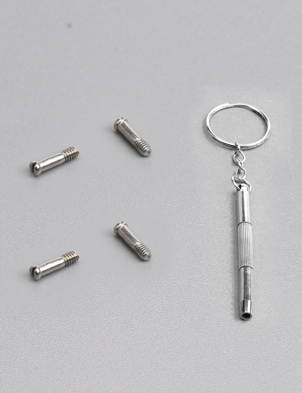 Close-up of hardened chromium-vanadium steel screwdriver tip from Handwith kit