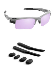 Handwith silicone nose pads and ear socks for Oakley Fast Jacket – black, front view