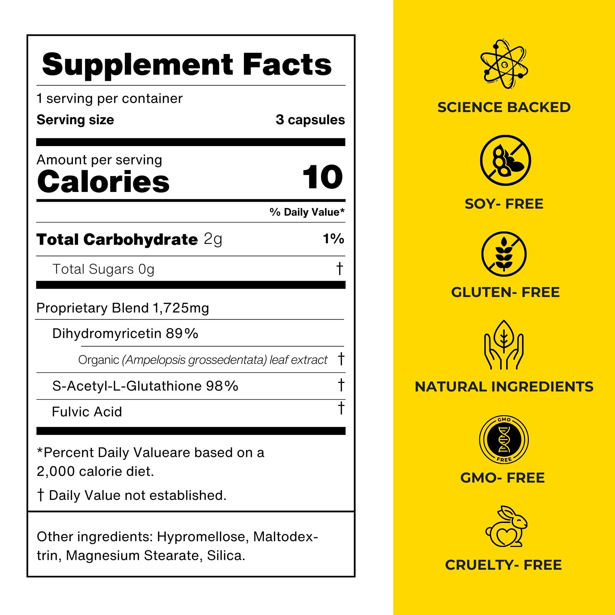 Hangovr 180 Tri-Power Before Drinking Defense 8 Pack pouch back label