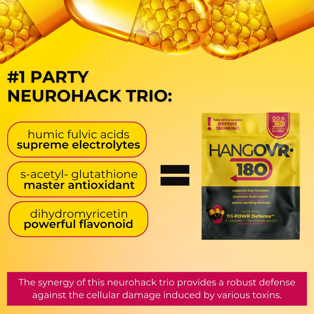 Hangovr 180 Tri-Power 8-pack packaging