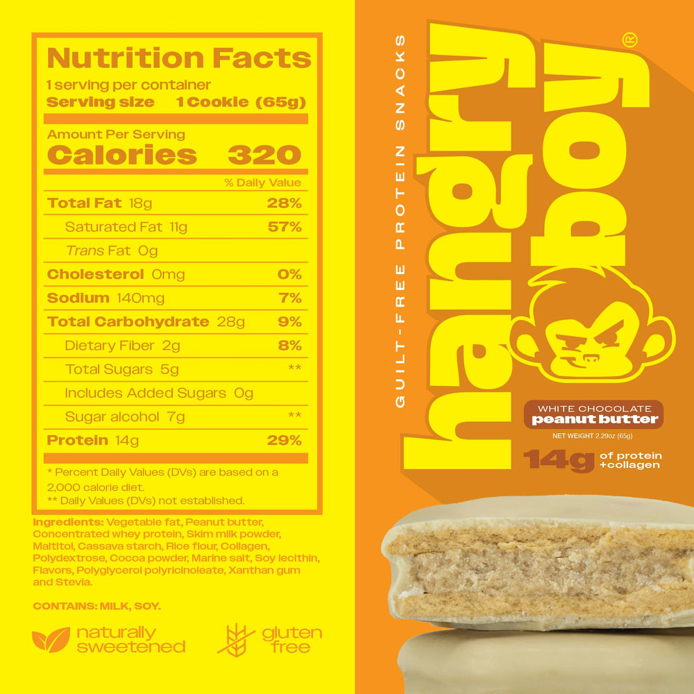 Hangryboy protein cookie sandwich on-the-go snack boosts quick energy between workouts