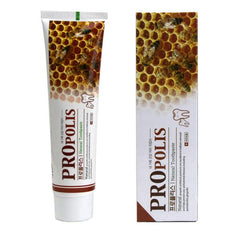 Front view of Hanil Propolis Toothpaste 180g 2pcs packaging