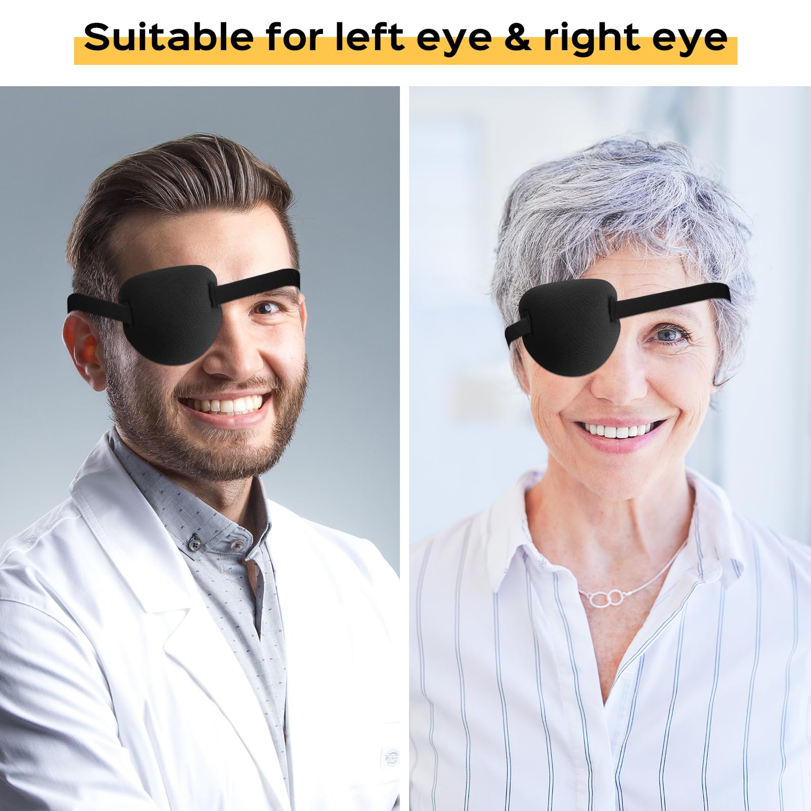 Soft fabric eye patch interior showing 3D contour