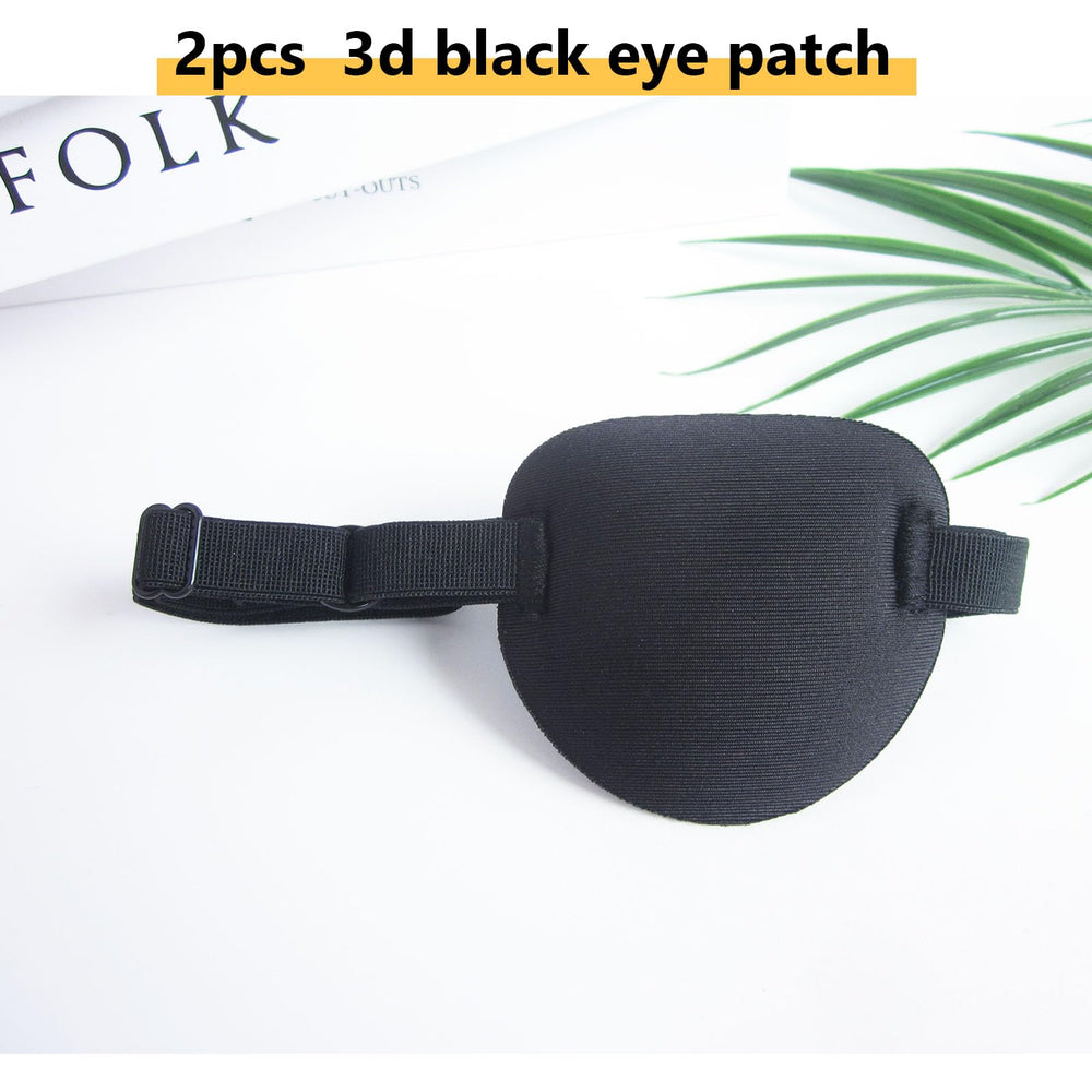 Eye patch worn over left eye