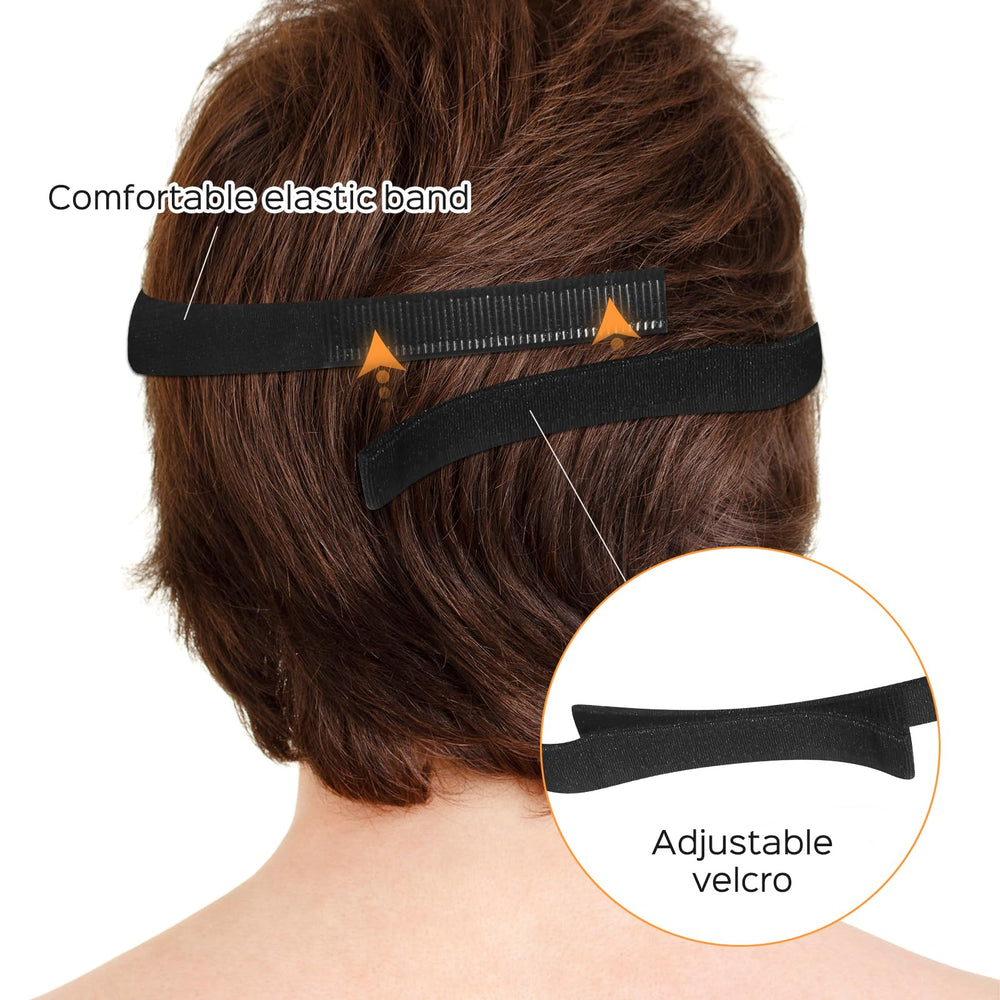 Two black eye patches shown as washable and reusable set