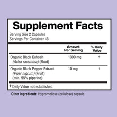 90 vegan capsules in bottle