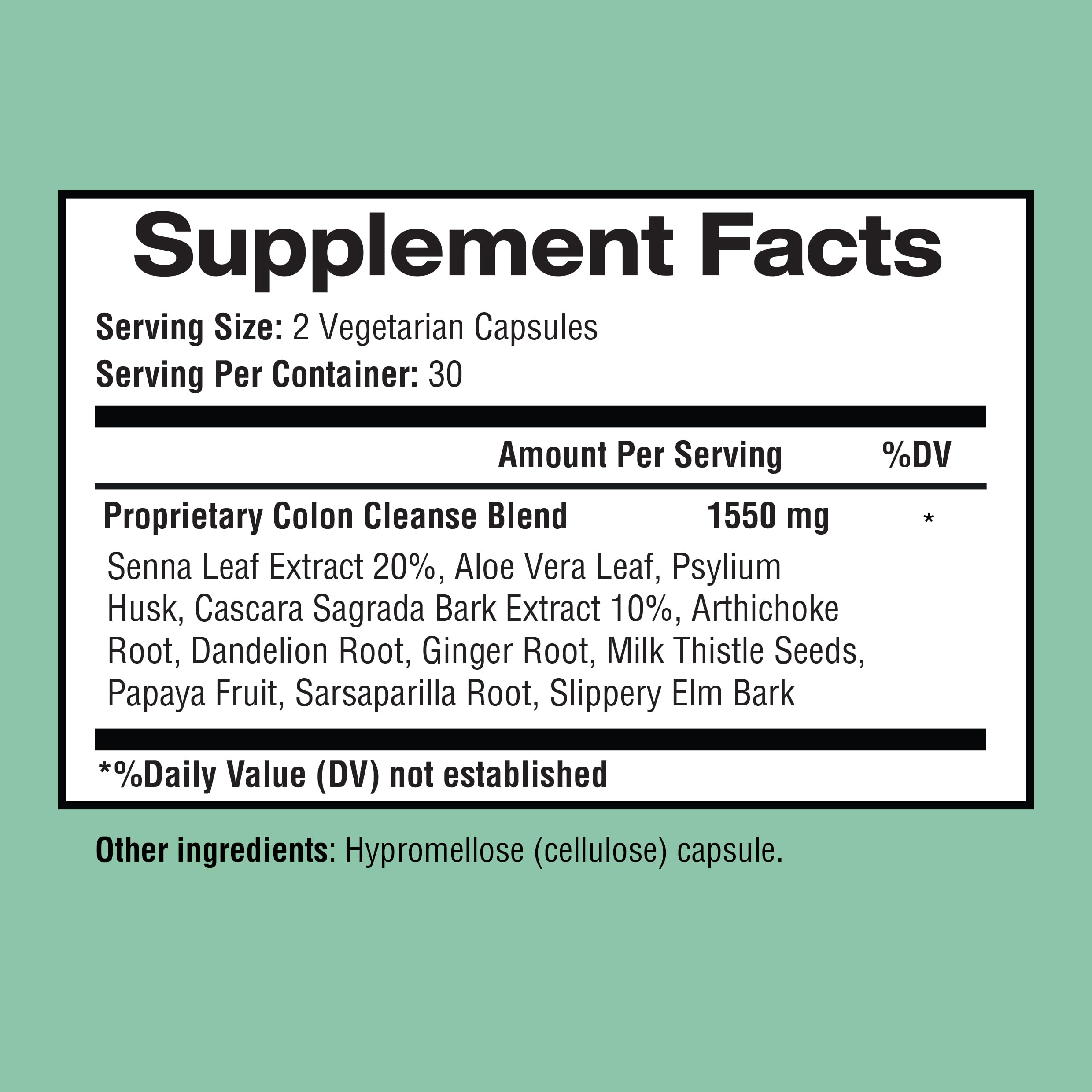 Vegetarian capsules of Happi Mi Nutrition Colon Cleanse