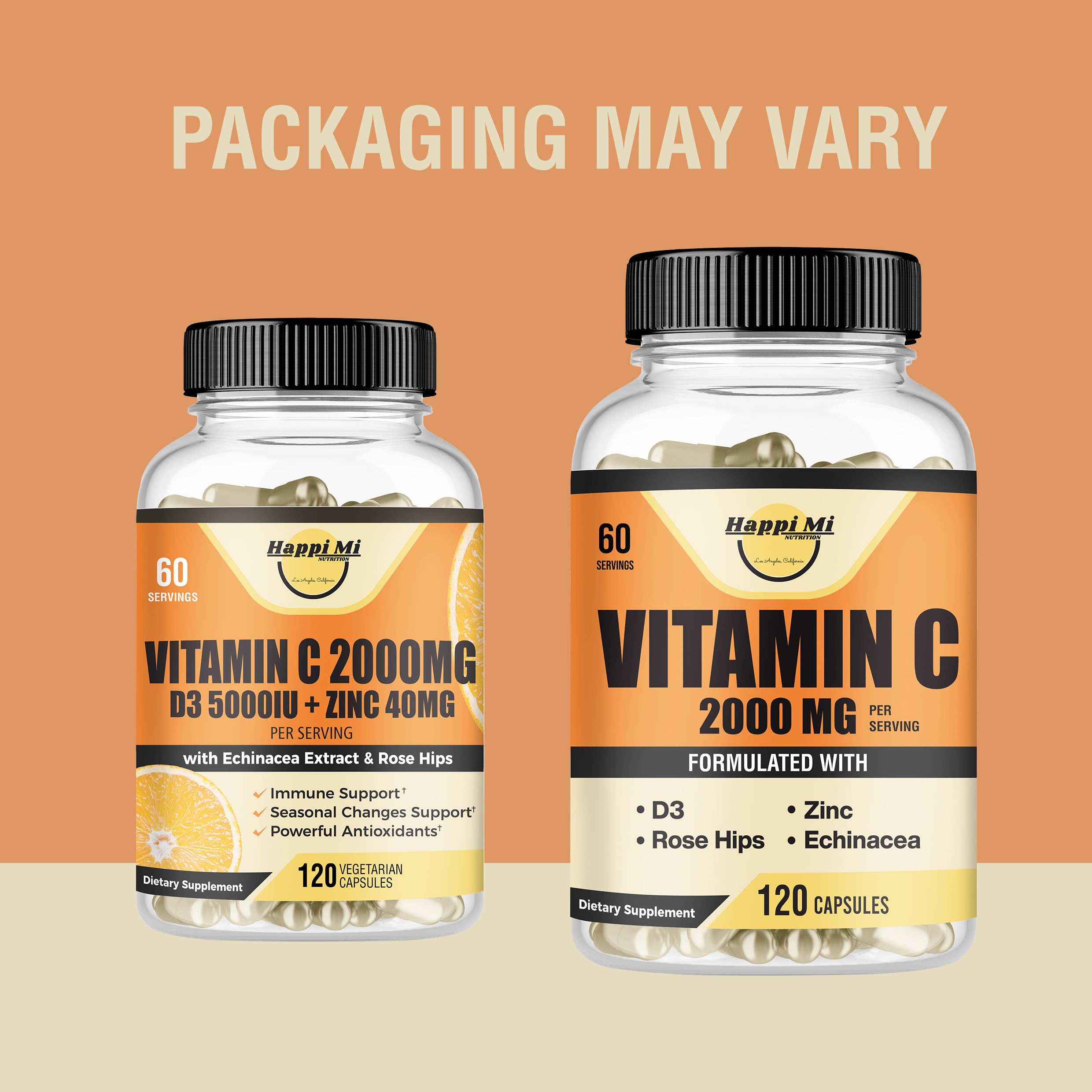 Close-up of Happi Mi Nutrition Immune Support bottle label