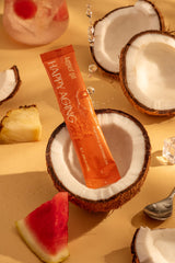 Illustration of electrolytes, probiotics and hyaluronic acid