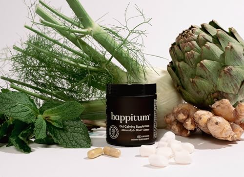 Close-up of Happitum bottle label