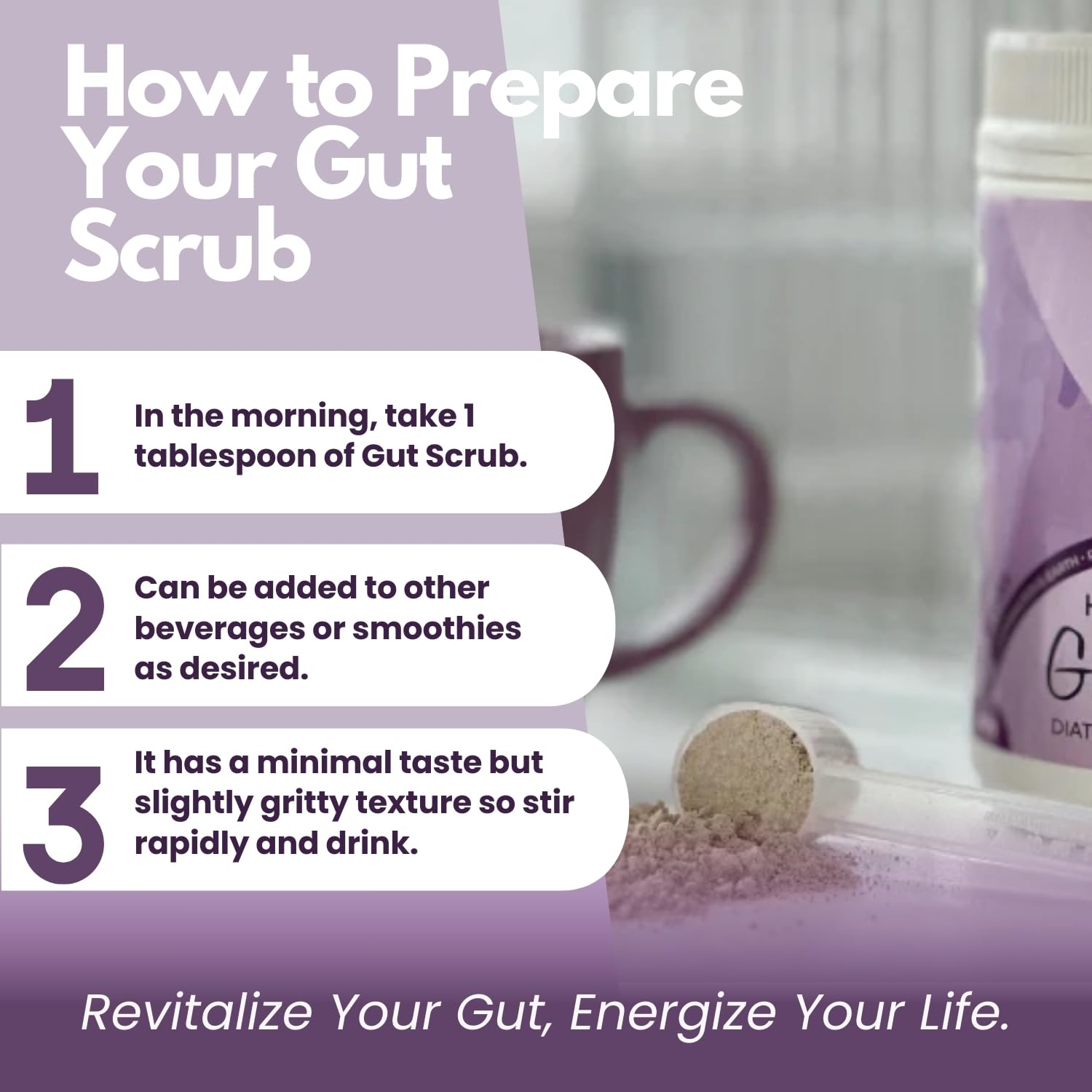 Scooping the powder into a beverage