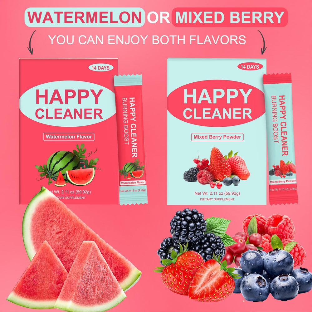 Vegan and gluten-free label on Happy Cleaner powder