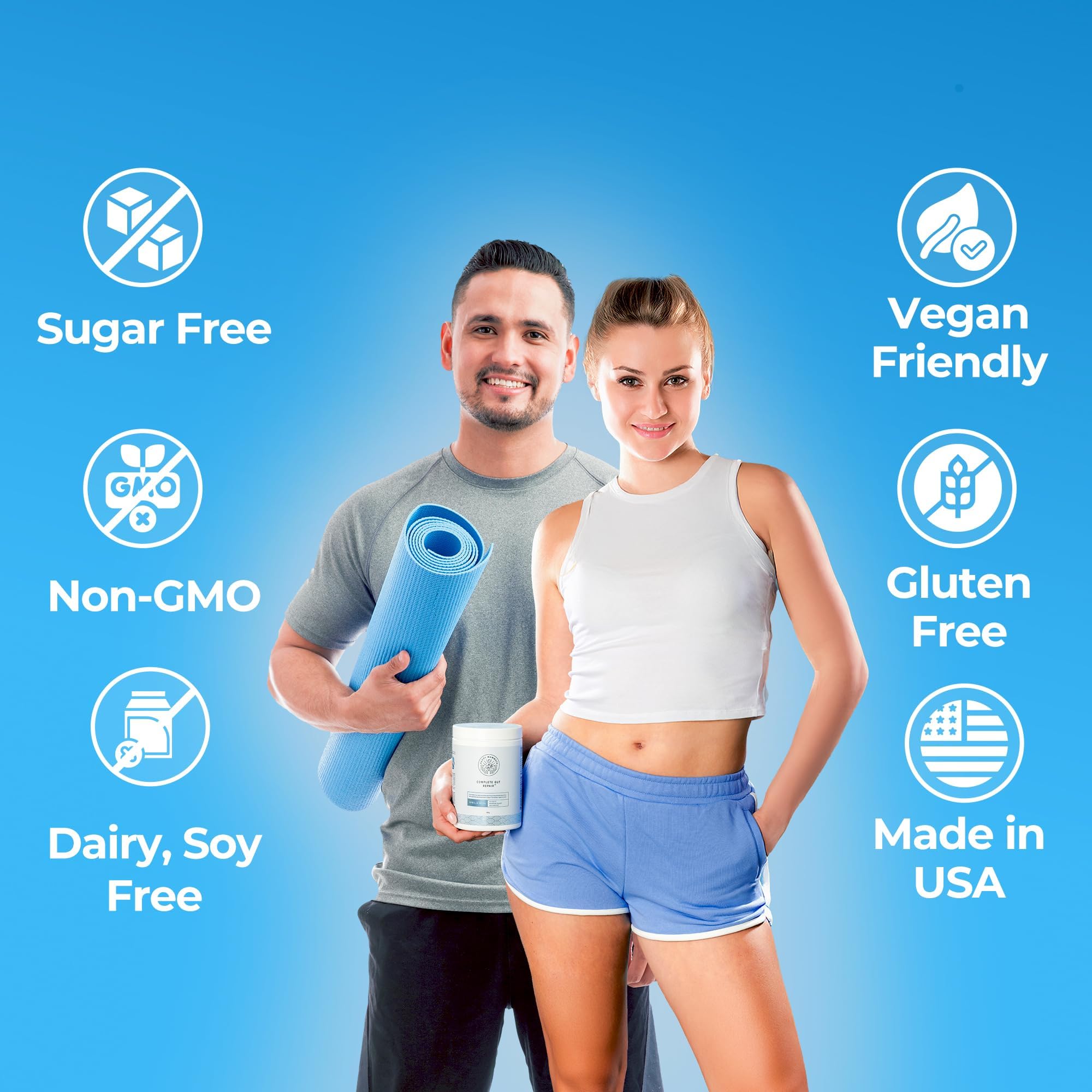 Concept image of digestive comfort and gut health