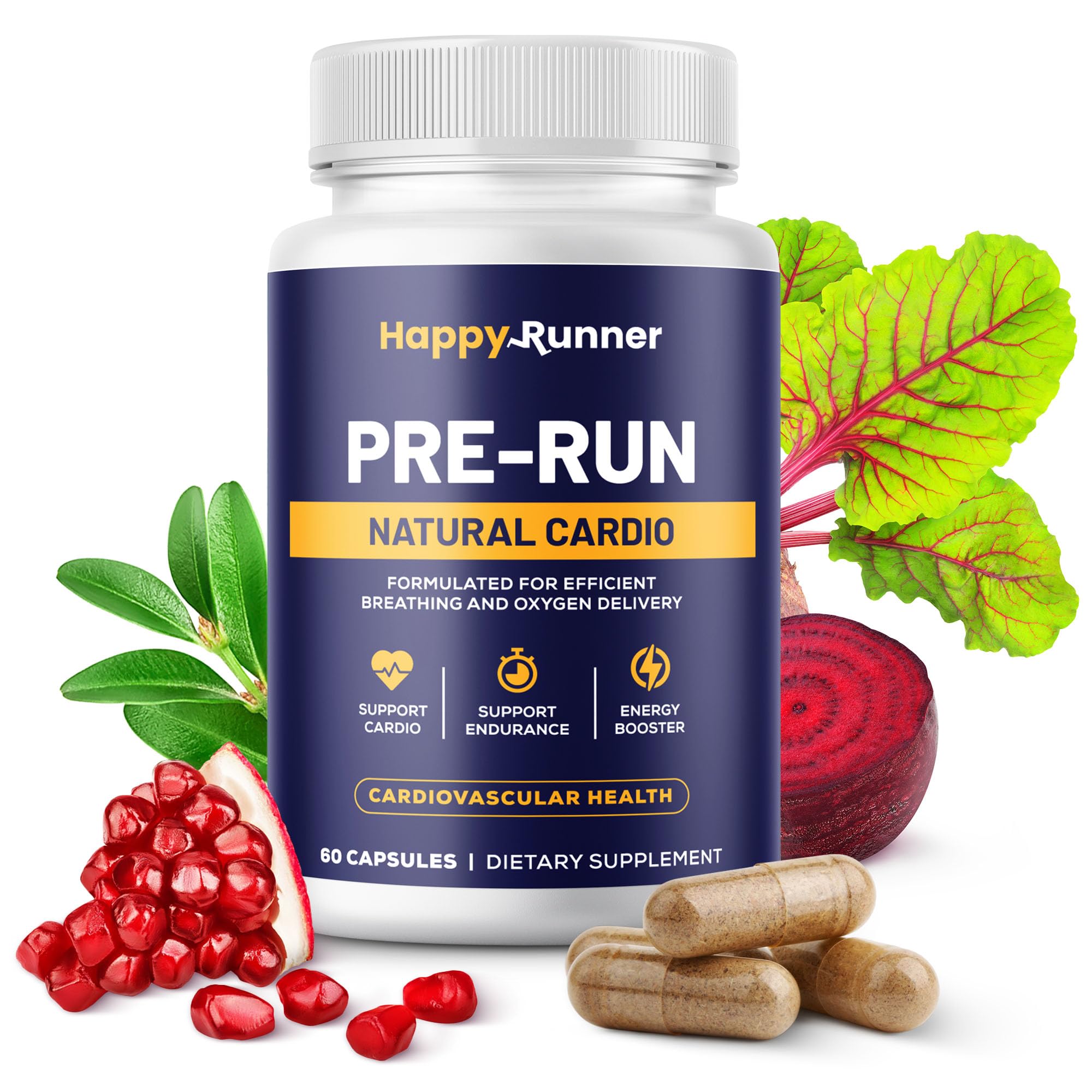 Happy Runner Pre-Run bottle pour demonstrates easy pre-run fueling for smoother breaths