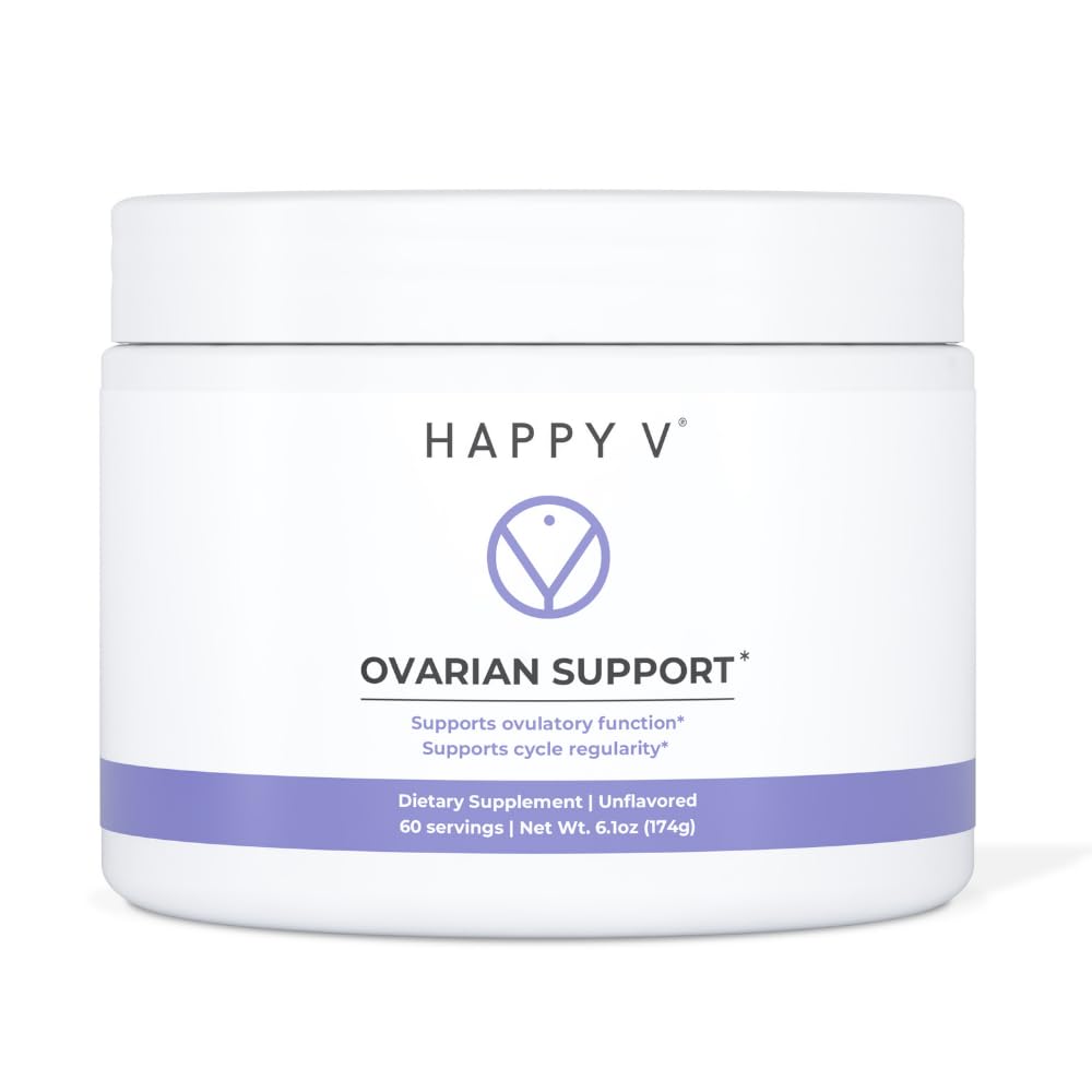 Happy V Ovarian Support bottle with product label