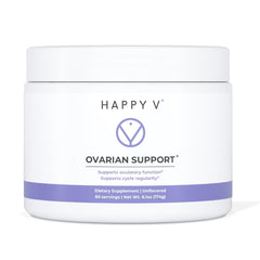 Happy V Ovarian Support bottle with product label