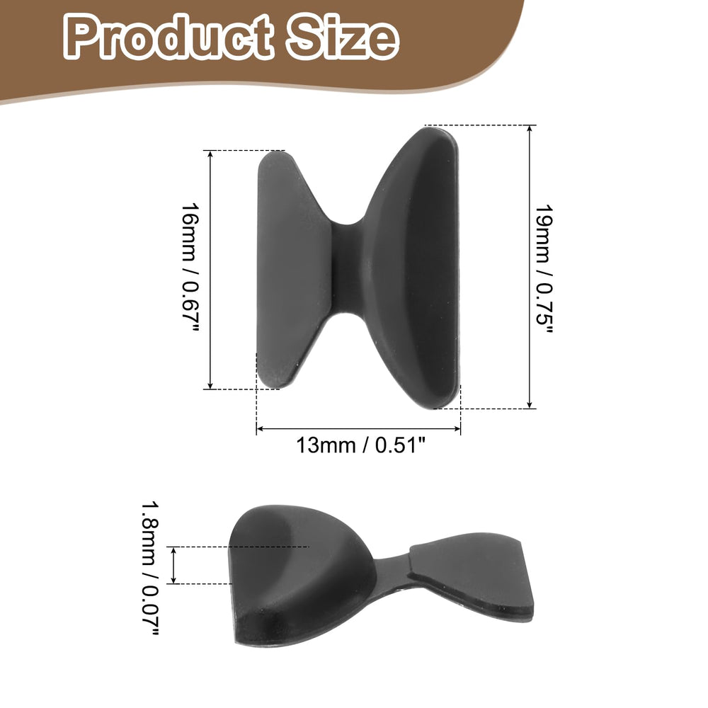 Close-up of butterfly silicone nose pads showing soft material