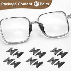 Nose pads attached to plastic frame demonstrating anti-slip feature