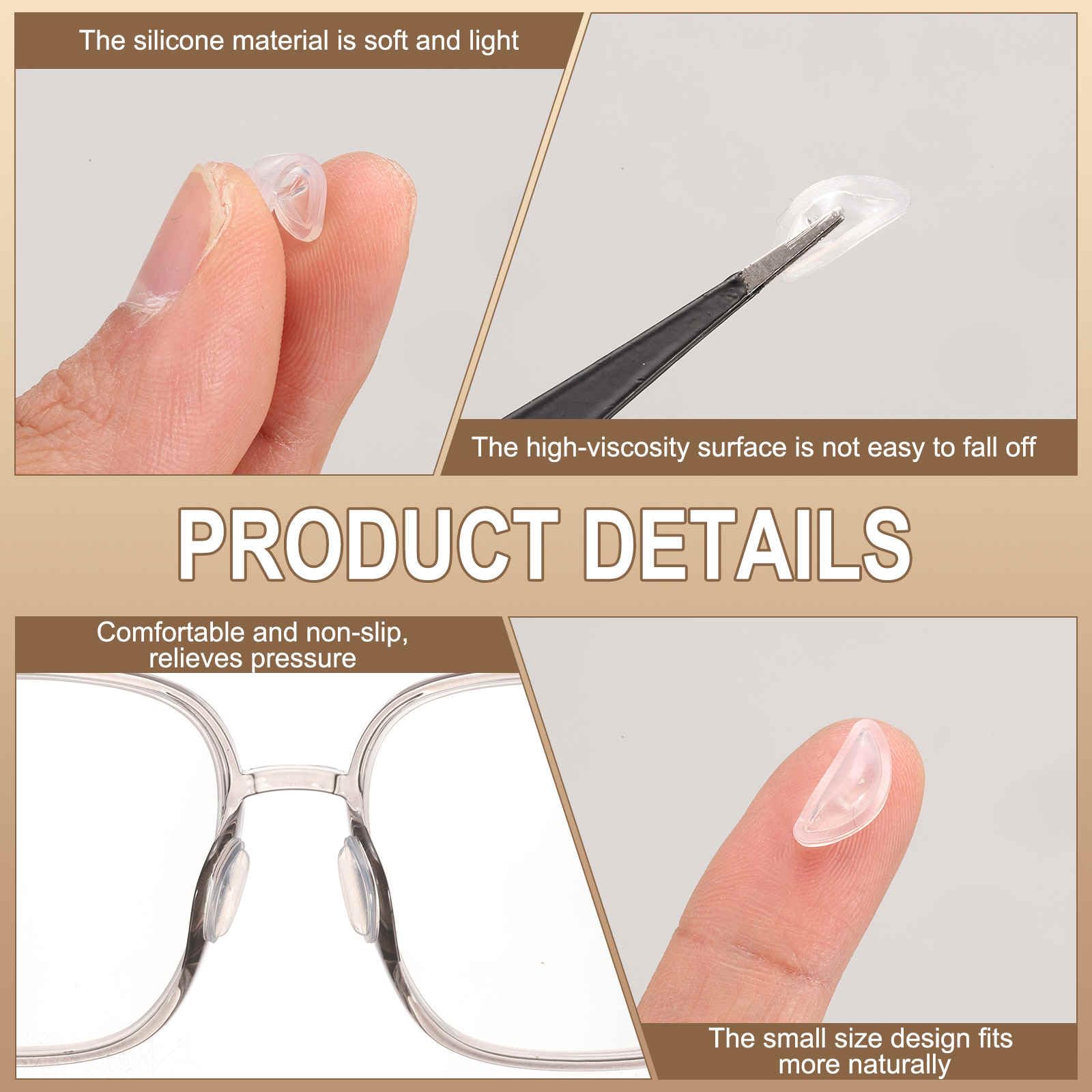 Nose pad dimensions: 15mm x 6mm x 3.2mm