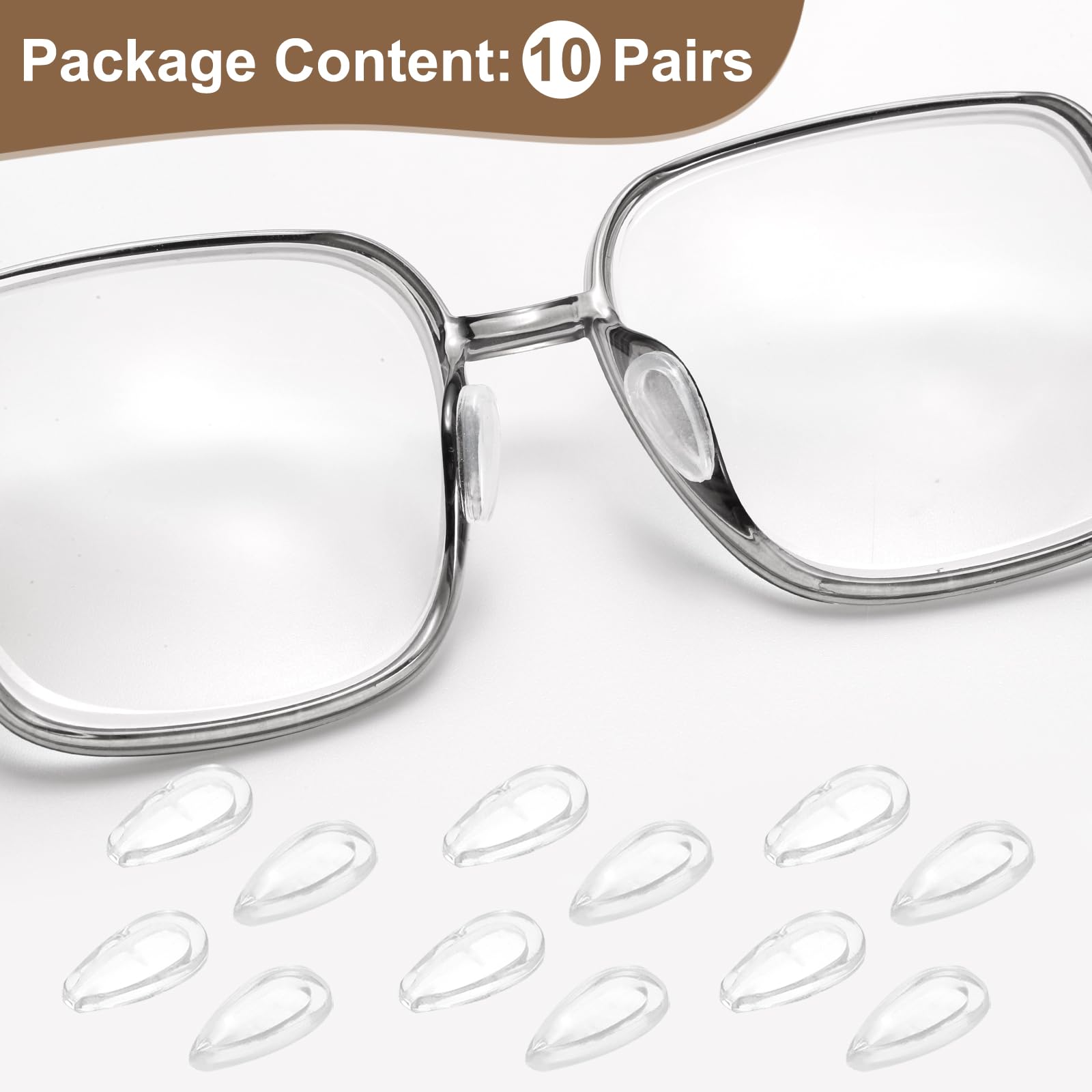 Anti-slip air bag teardrop nose pads mounted on frame