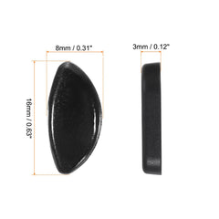 Nose pads close-up: 3mm PVC, anti-slip, double-hole insertion