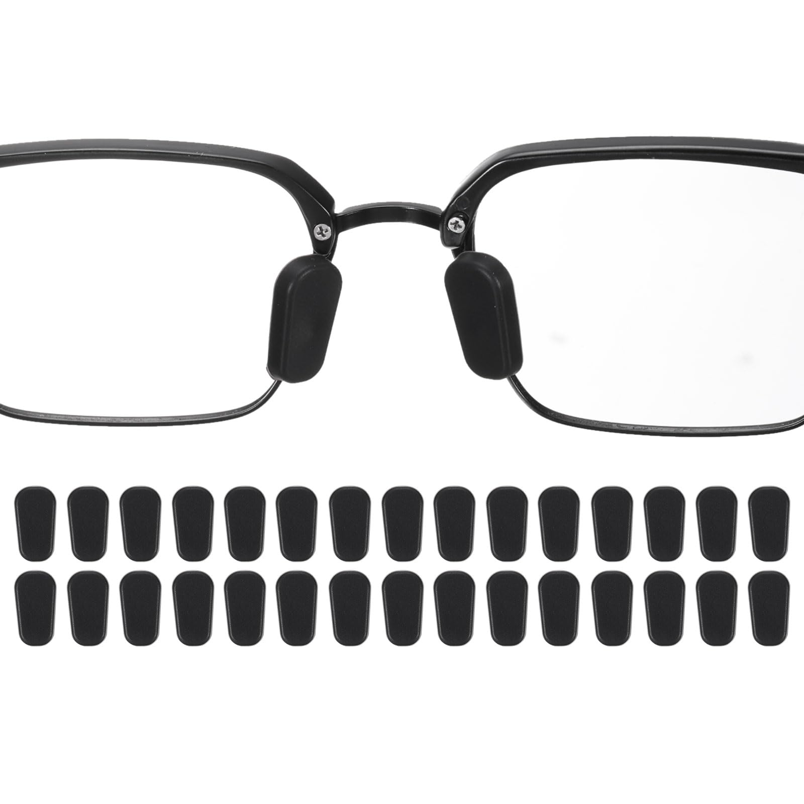 Close-up of HARFINGTON silicone nose pads for glasses (black).