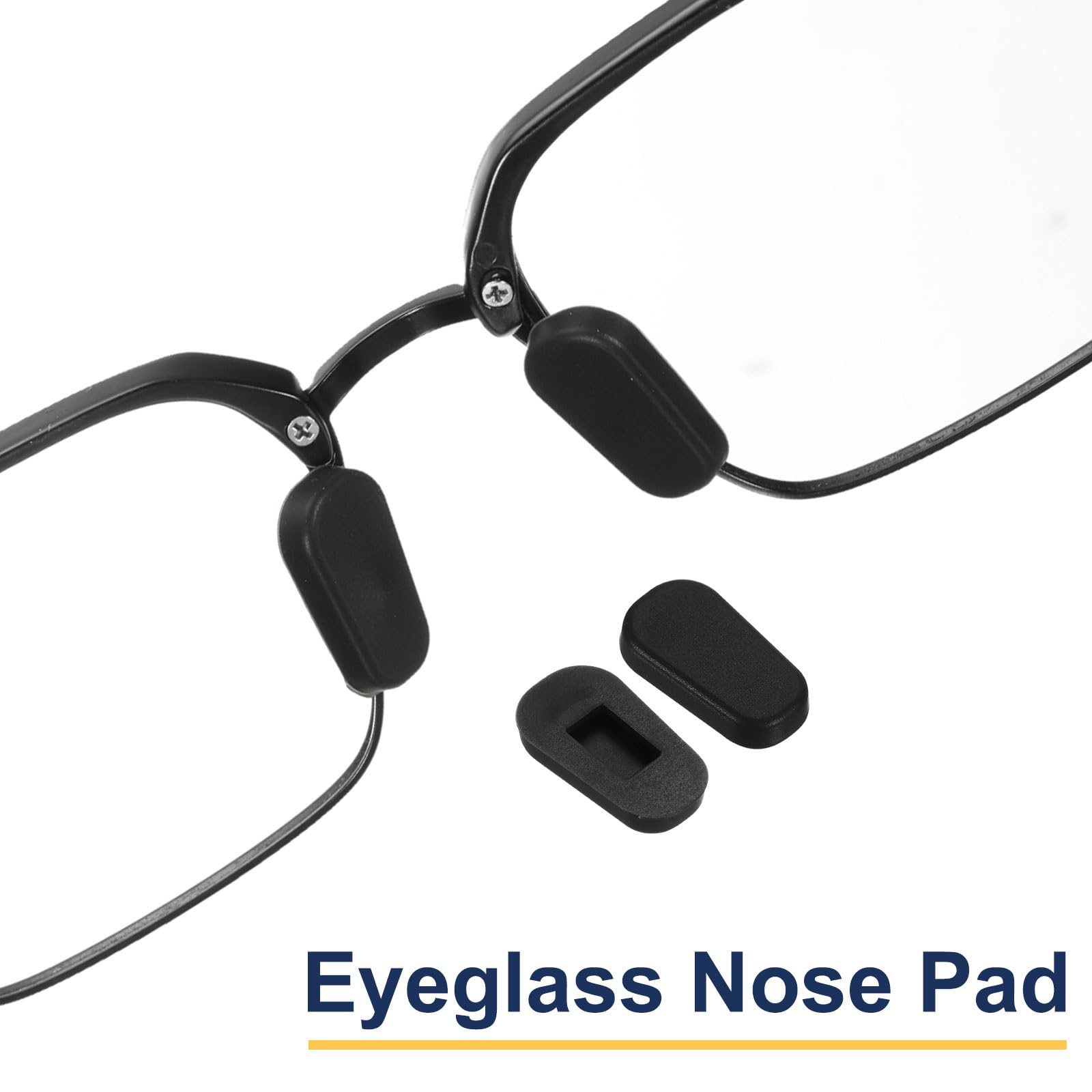 Anti-slip nose pads for plastic and frame glasses.